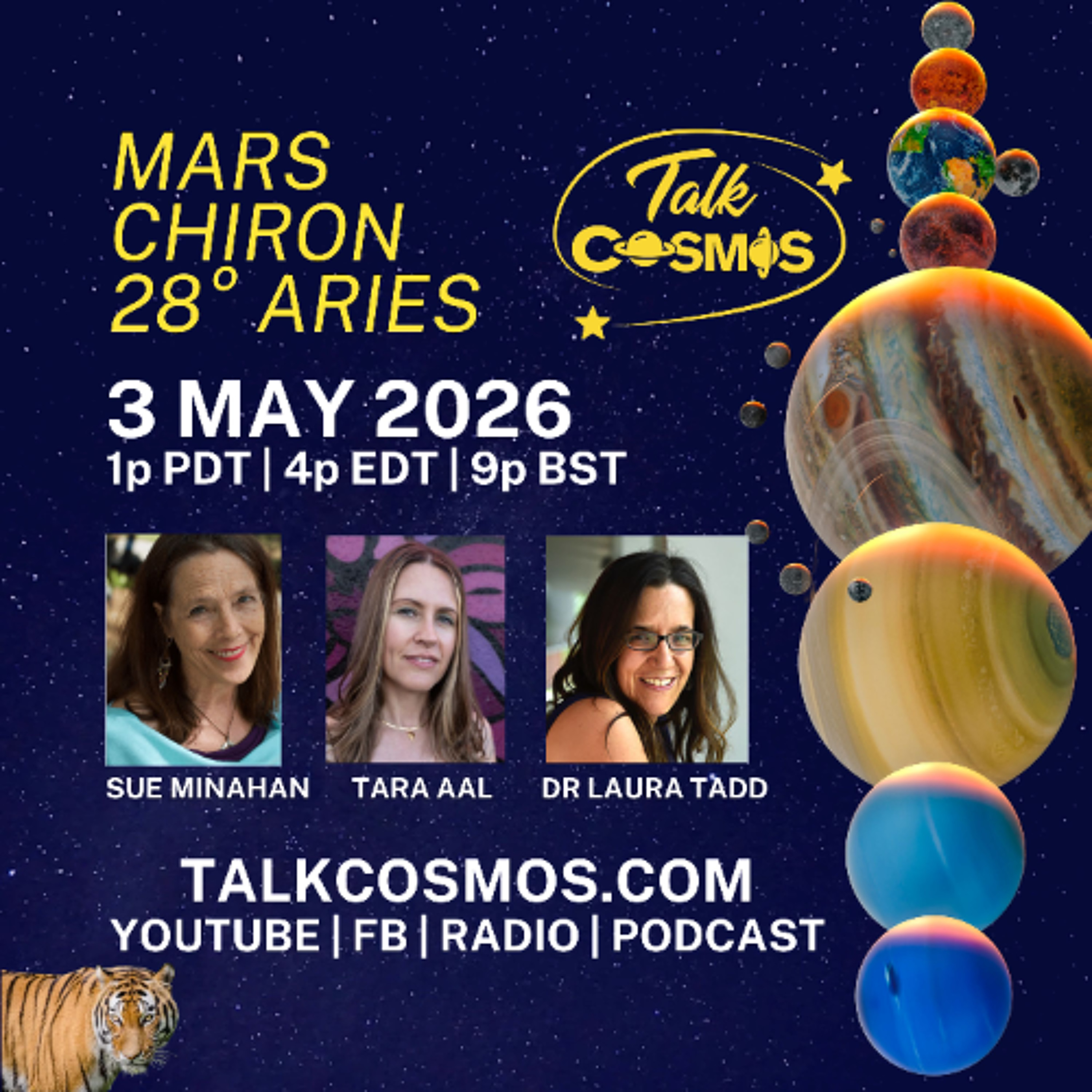 Talk Cosmos 05-03-26 Mars Chiron 28° Aries