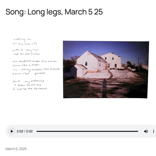 Song: Long Legs March 5 25