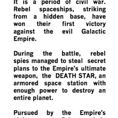 148 Opening Crawl from STAR WARS by George Lucas