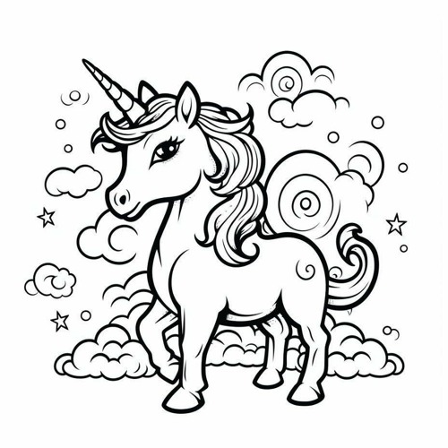 Stream Unicorn Coloring Pages: Adding Grace and Beauty to Your ...