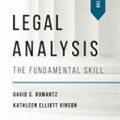 (PDF Download) Legal Analysis: The Fundamental Skill - David S. Romantz