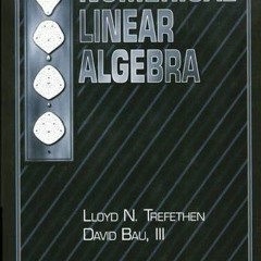 ACCESS KINDLE 💌 Numerical Linear Algebra by  Lloyd N. Trefethen &  David Bau III EPU