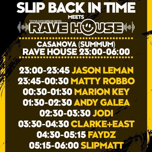 Stream Slip Back In Time meets Rave House by Matty Robbo | Listen ...