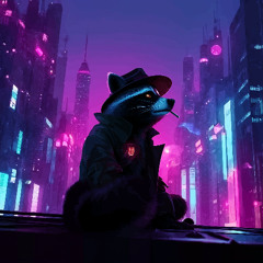 Neon Reflections on Wet Asphalt