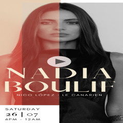 SEEN BEACH CLUB.NADIA BOULIF WARM UP.(NICO LOPEZ LIVE SET)