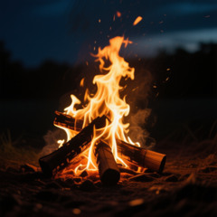 I light a fire in the dark tonight.