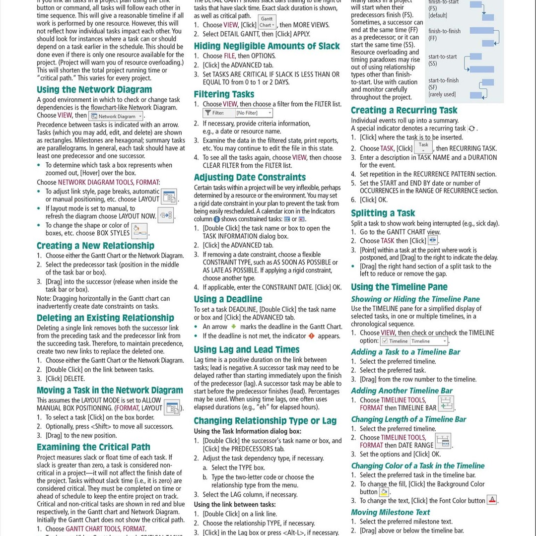 Stream [DOWNLOAD] Microsoft Project 2016 Quick Reference Guide Managing ...