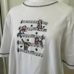 stupid music note cat shirt based freestyle(aresden)