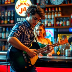 Boy With The Guitar Girl Behind The Bar