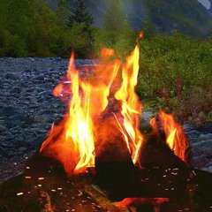 Let's Go Camping! Sleep to Water Sounds White Noise + Crackling Campfire (75 Minutes)