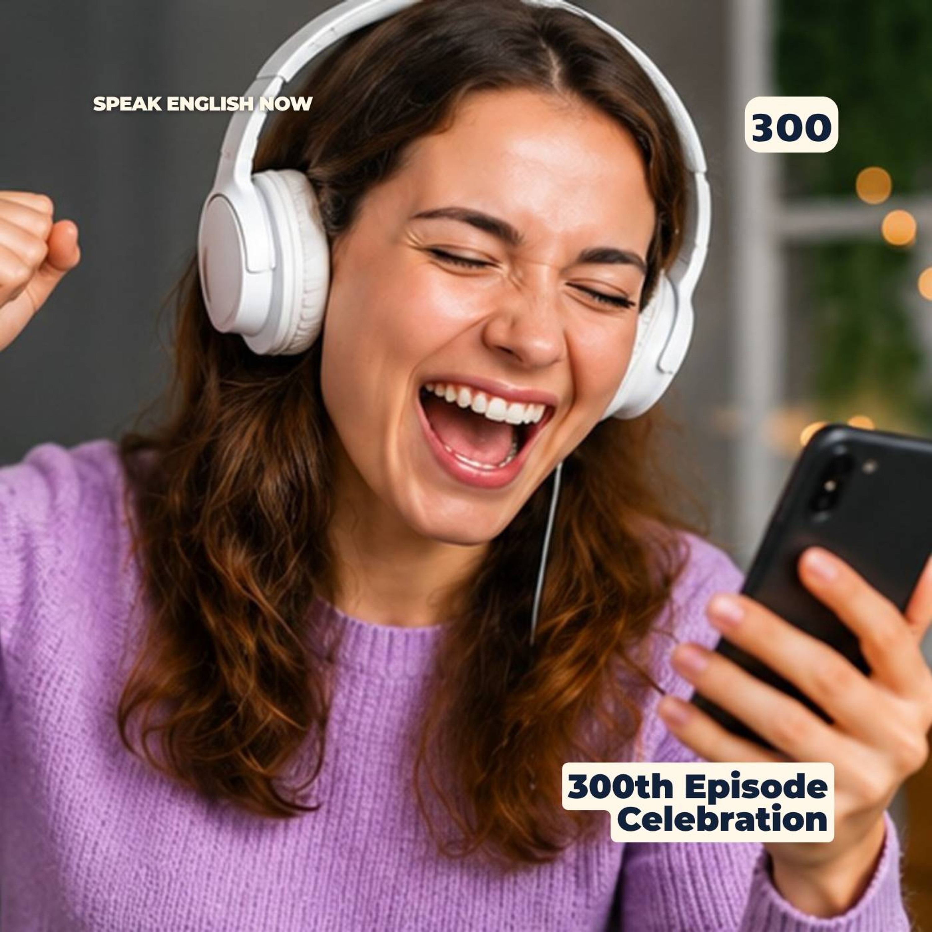 300th Episode Celebration - Seven Years of Speak English Now Podcast episode artwork