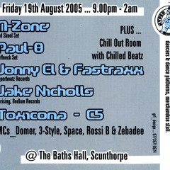DJ M-Zone MCs Eruption Space Domer 3-style Rossi B Hardr:ve @ The Baths Hall 19 August 2005