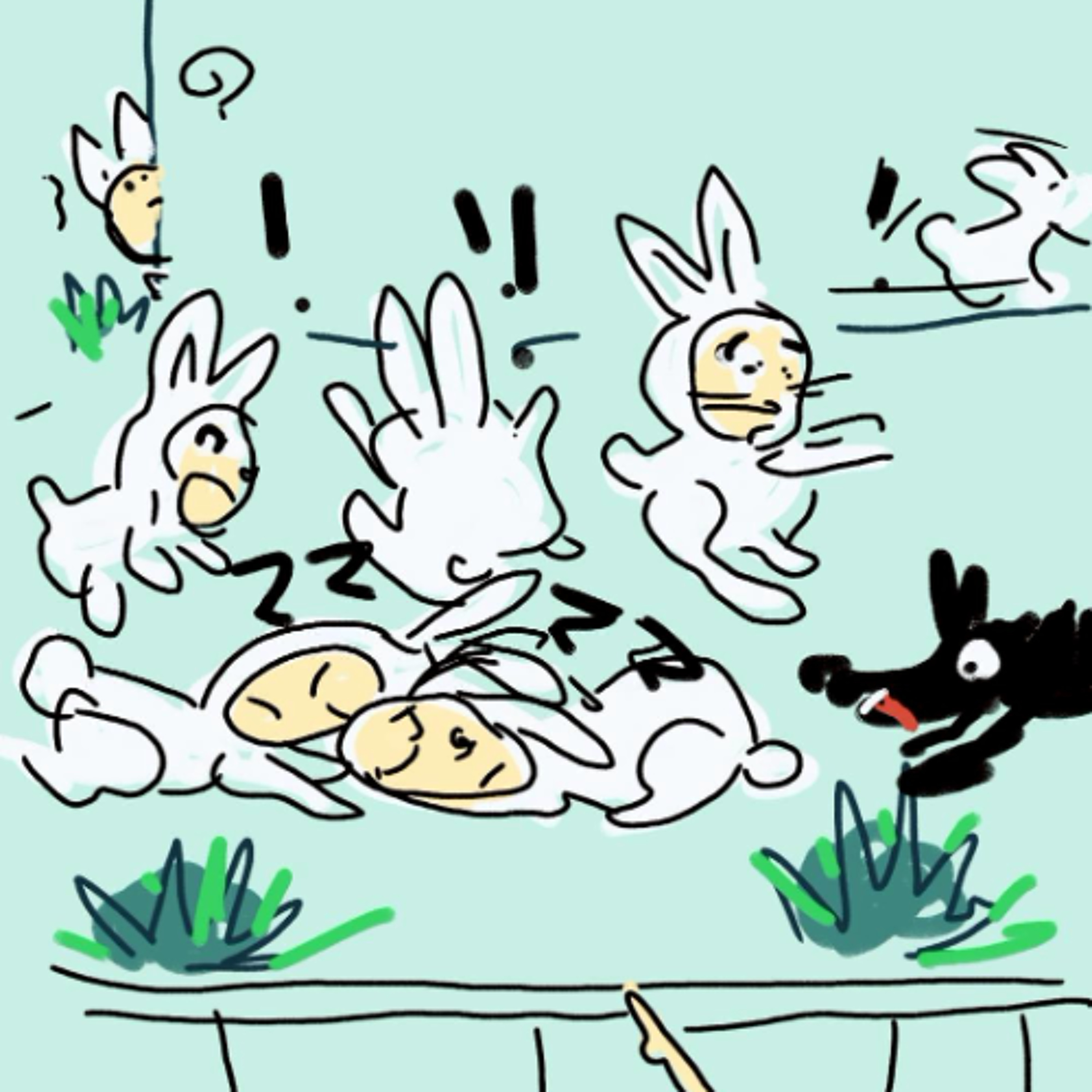 นิทานยิ้มแย้มแก้มใส (EP 459 นิทานชุด หนูดีกับพี่กลาง ตอน กระต่ายน้อยนอนหลับ) episode artwork