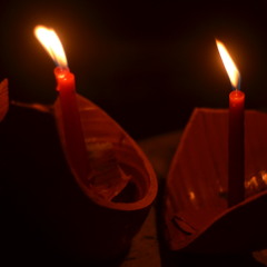 Castillos en vela roja