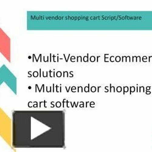 Stream ? Multi Vendor Shopping Cart Platform by Terry