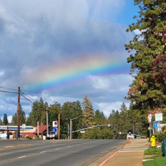 A Rainbow Followed Me Home Today