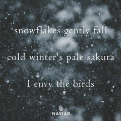 snowflakes gently fall ( Naviarhaiku 378 )