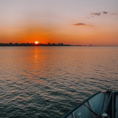 Summer sunset at sea