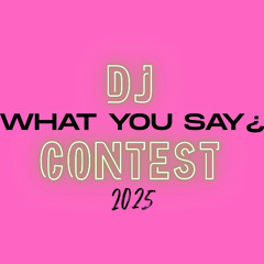 What you say DJ Contest entry mix