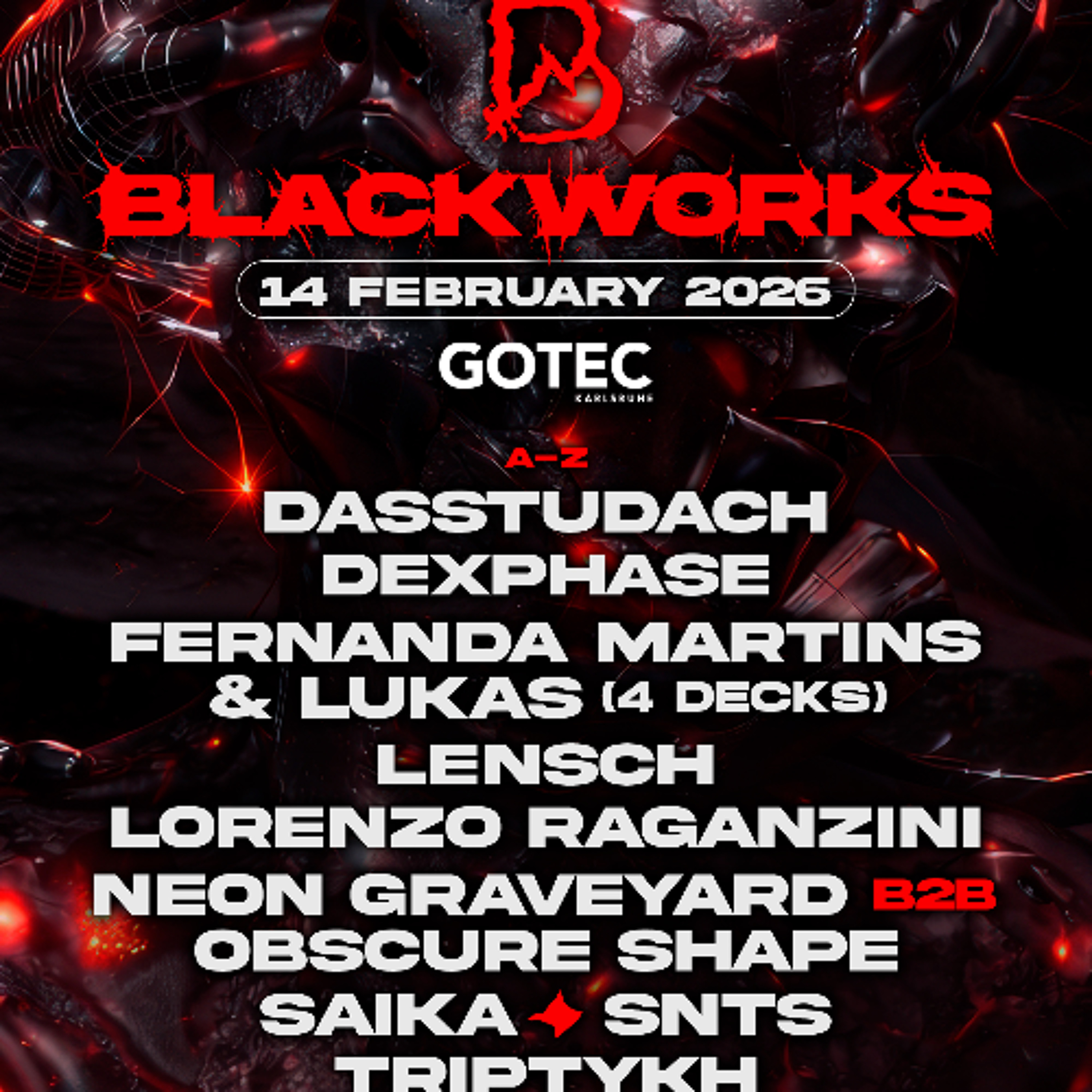 Fernanda Martins & Lukas (4 decks) @ Blackworks at Gotec Club, Karlsruhe - Germany