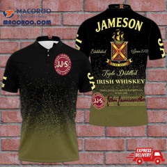 3D Bomber Jameson Irish Whiskey Triple Distilled Logo For Lovers Jersey Polo Shirt