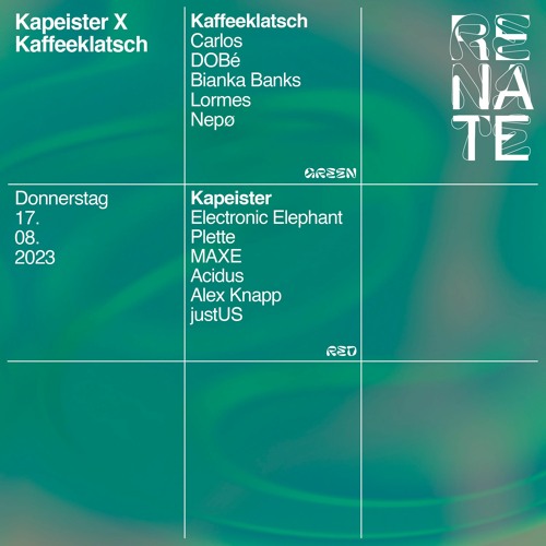 Lormes B2b Carlos - Kaffeeklatsch Showcase @ Renate Berlin 17-08-23
