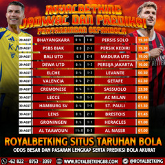 ROYALBETKING Jadwal Bola 29-30 Agustus 2025 Dengan Prediski Akurat