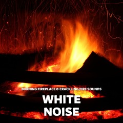 Crackling Fire with Ocean Wave Sounds - White Noise, Loopable