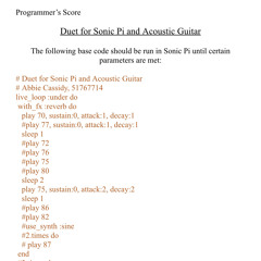 Duet for Sonic Pi and Acoustic Guitar