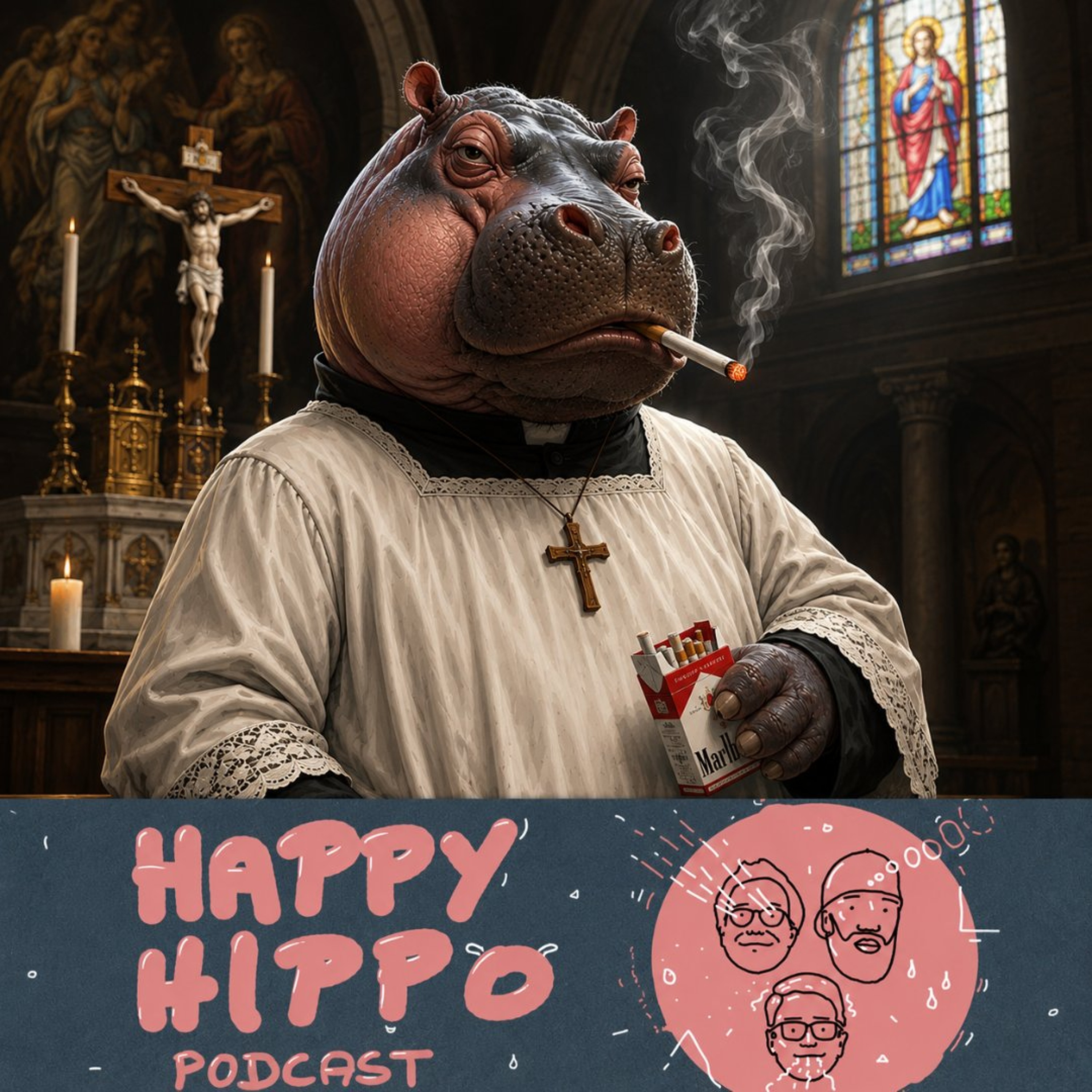 204 Happy Hippo Podcast - Sou sécher wéi d'Zigarett an der Kierch