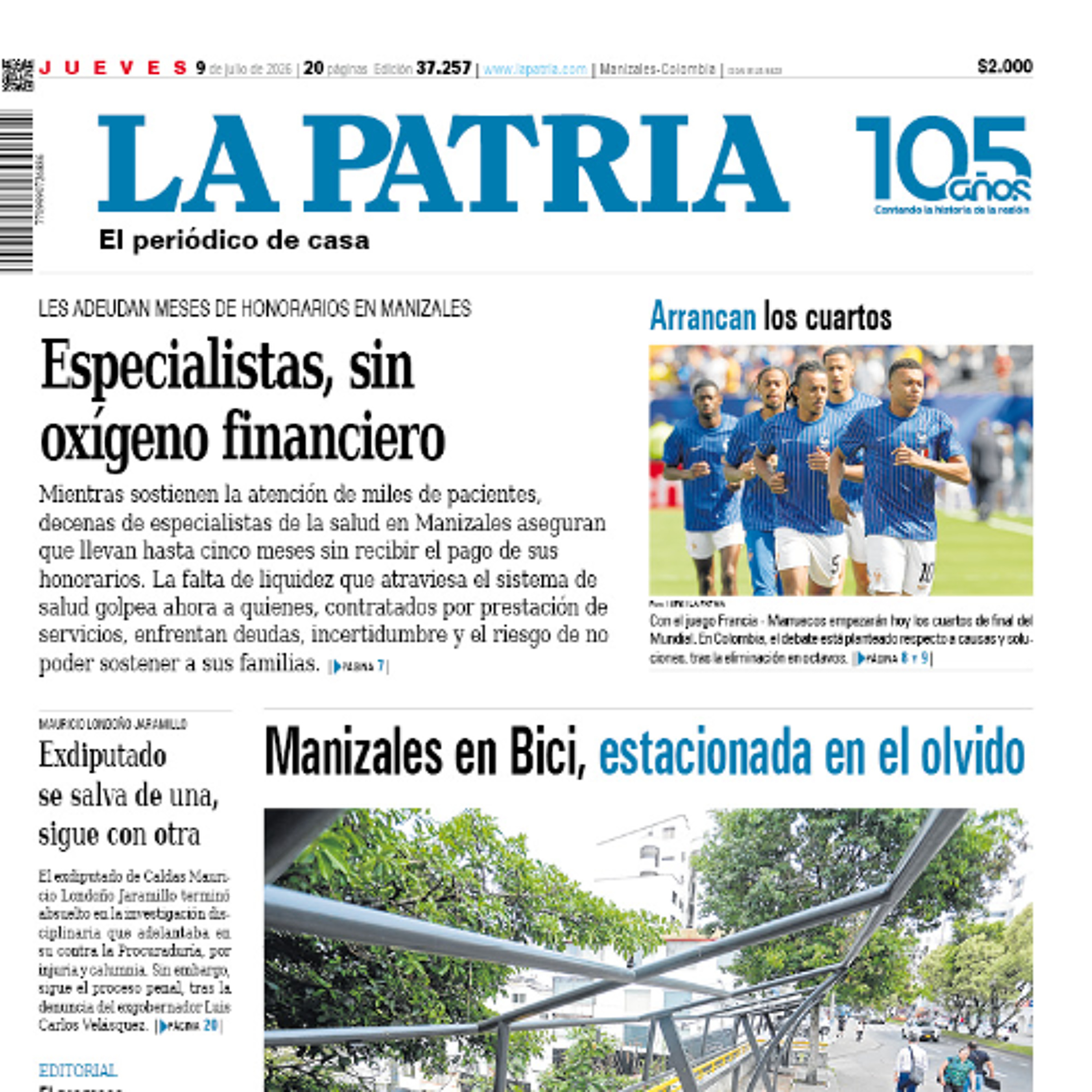 1. Titulares del informativo de la mañana - 9 de julio