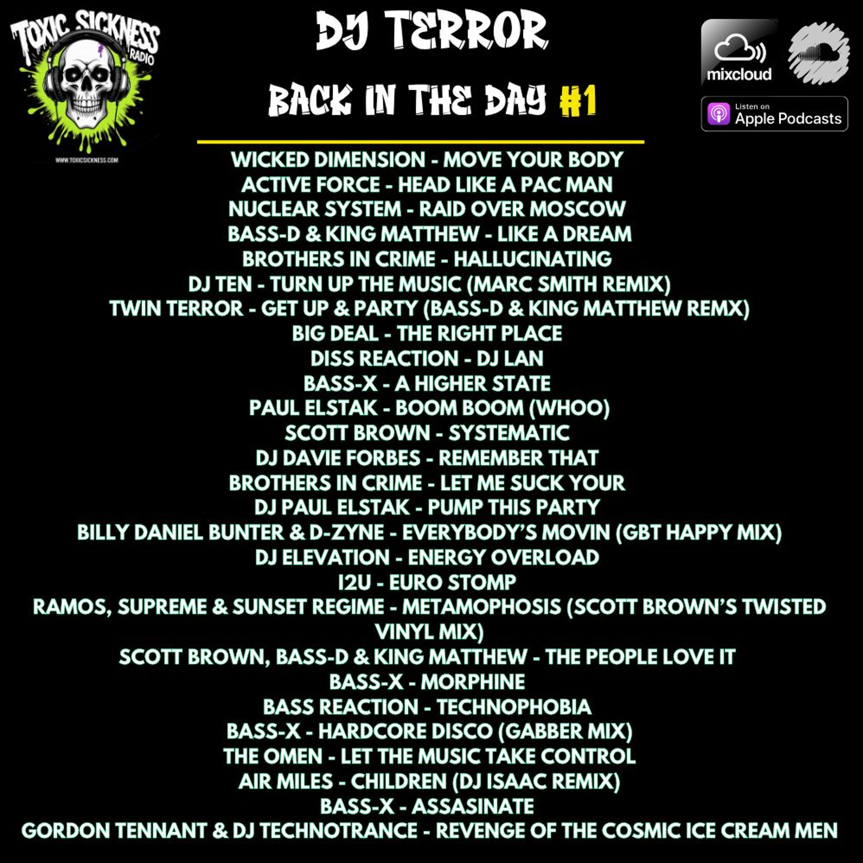 DJ TERROR / BACK IN THE DAY #1 / TOXIC SICKNESS RESIDENCY SHOW / JULY / 2026 episode artwork