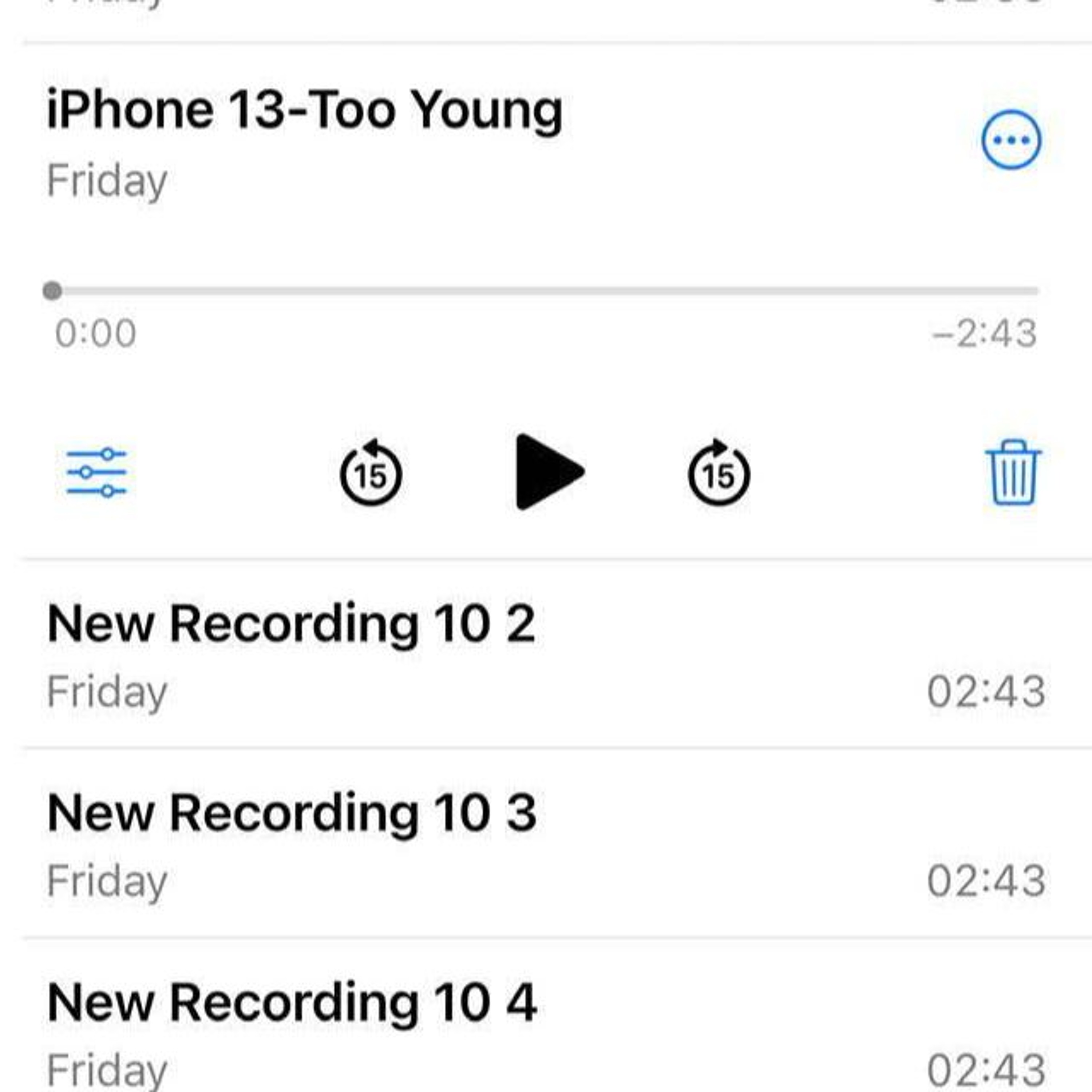 (Nat King Cole-  Too Young) New iPhone 13- Voice Memos Test-Run episode artwork