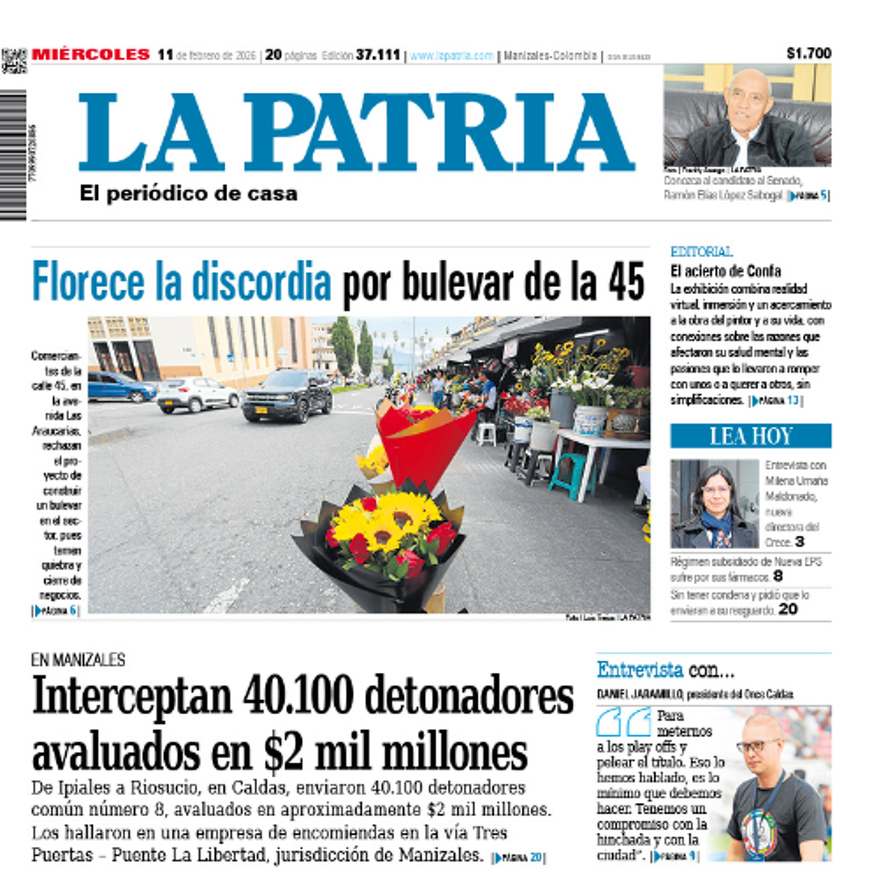 1. Titulares del informativo de la mañana - 11 de febrero
