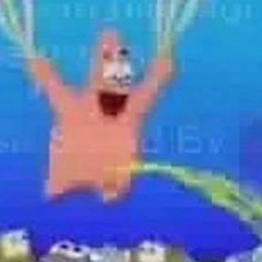 patrick star pissing while on a parachute vaporwave type beat