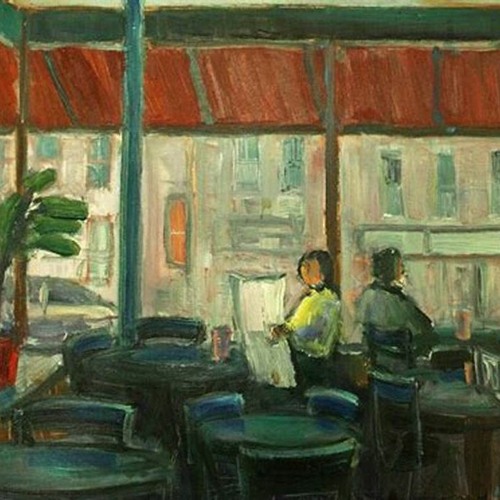Alone in a Café in Paris