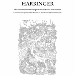 "Harbinger" for Guitar Ensemble, Bass, and Drumset
