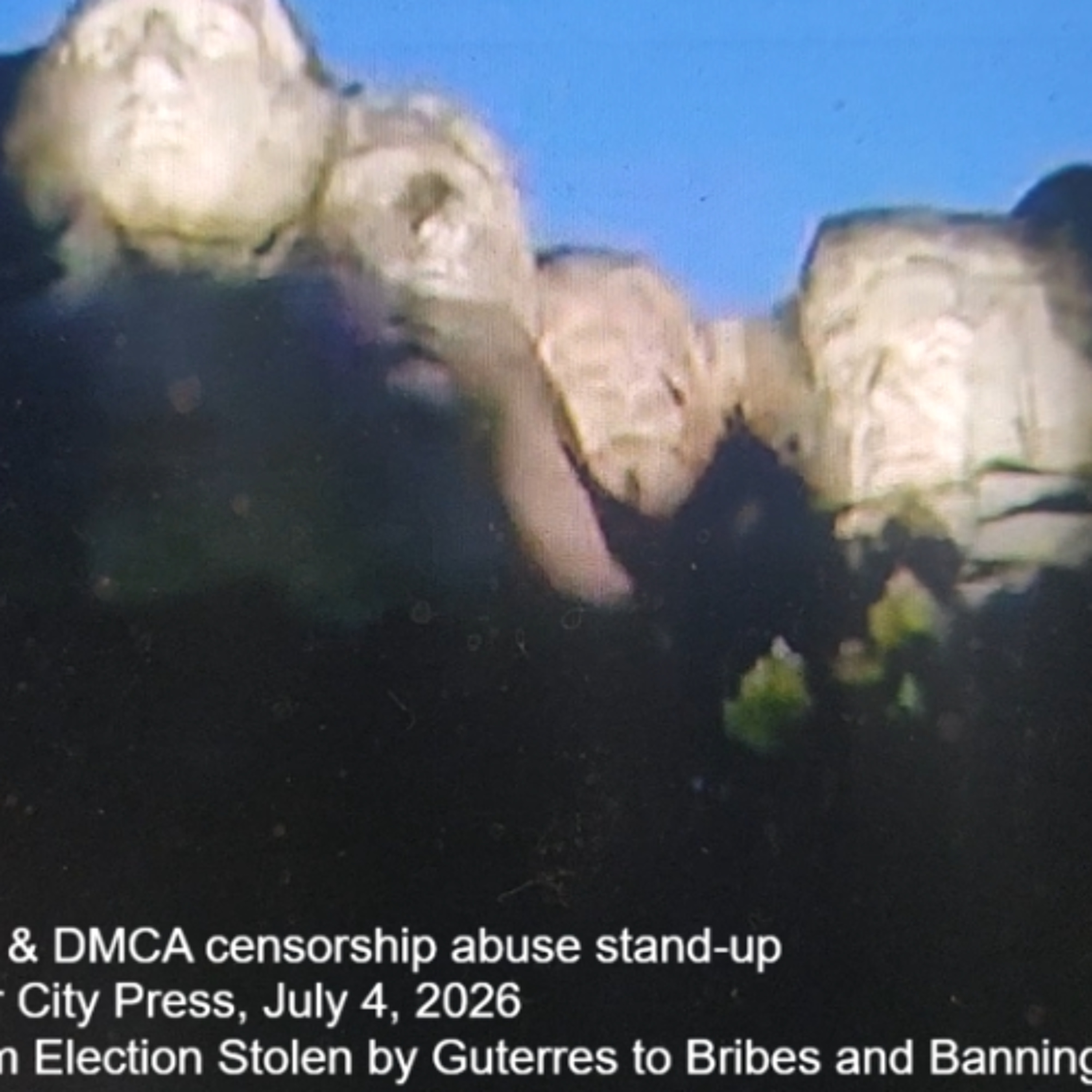 Trump Rushmore Diddy Blues, by Matthew Russell Lee, Inner City Press, July 4, 2026 episode artwork