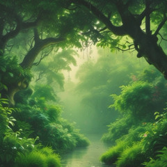 Moonlit forest