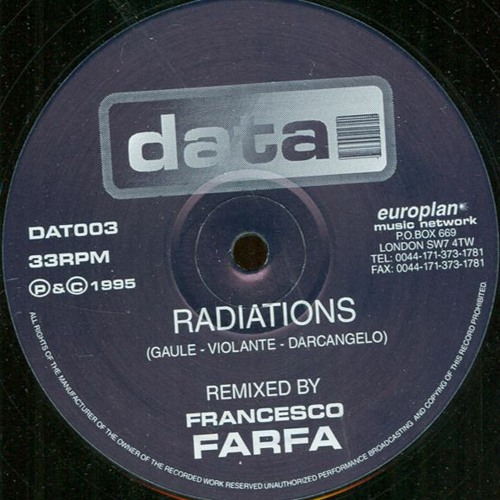 Radiations – Radiations (Francesco Farfa Remix)- 995 (DATA REC.)