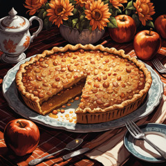 Grandma's sweet apple crumble pie