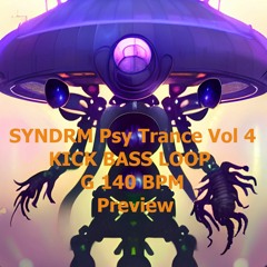 SYNDRM Psy Trance Vol 4 - KICK BASS LOOP - G 140 BPM Beat4 - Preview
