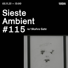 Sieste Ambient #115 w/ Skahra Gate