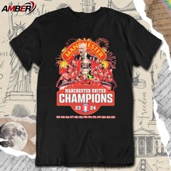 Official Coach Erik ten Hag and Manchester United team FA Cup Champions 2023-2024 t-shirt