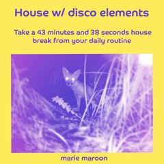 House w/ disco elements - Take a 43 minutes and 38 seconds house break from your daily routine