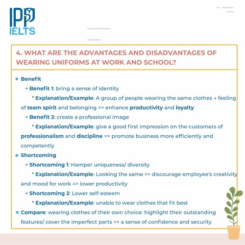 Stream What are the advantages and disadvantages of wearing uniforms at work and school? by IPP