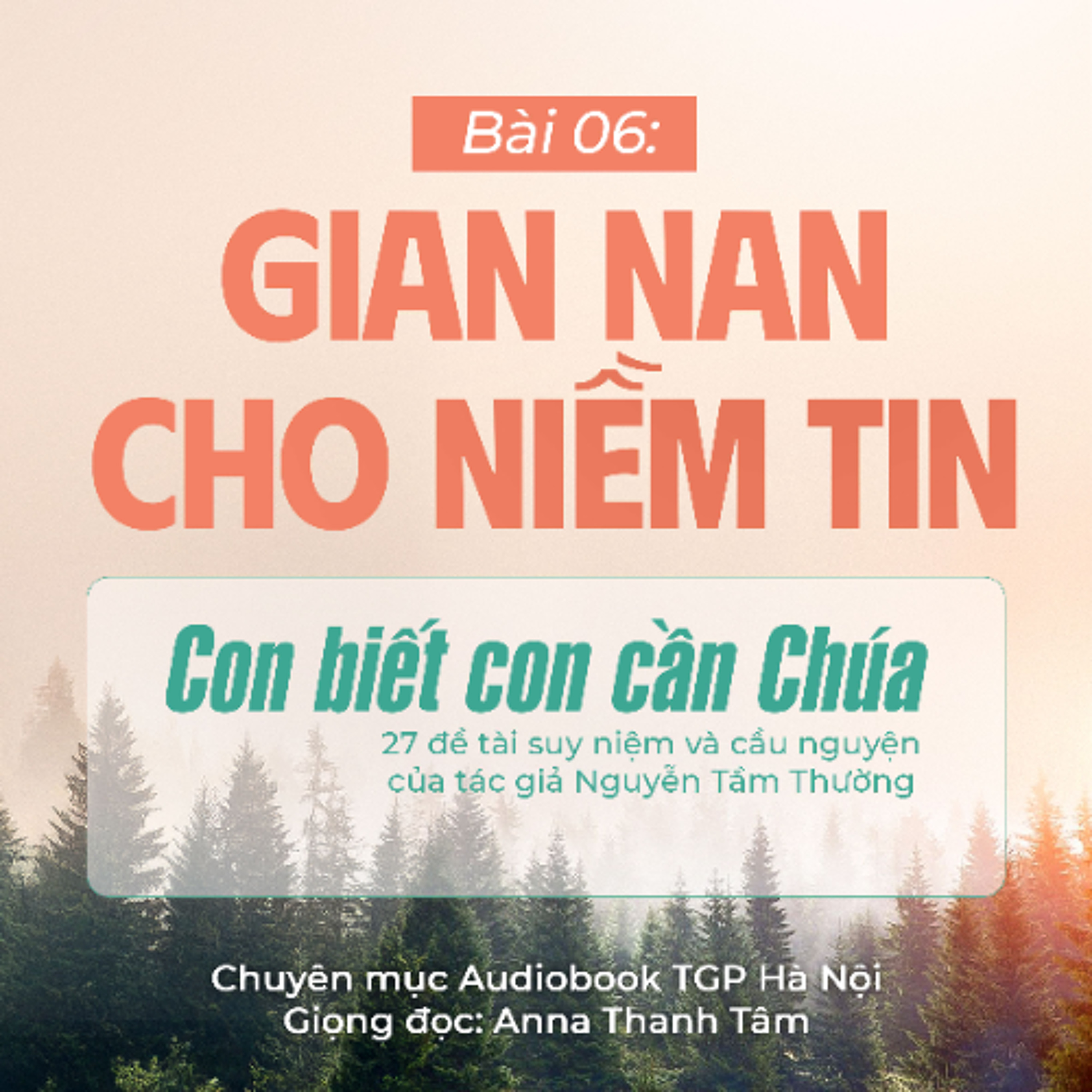 #06 Gian nan cho niềm tin || Con biết con cần Chúa || Tác giả Nguyễn Tầm Thường