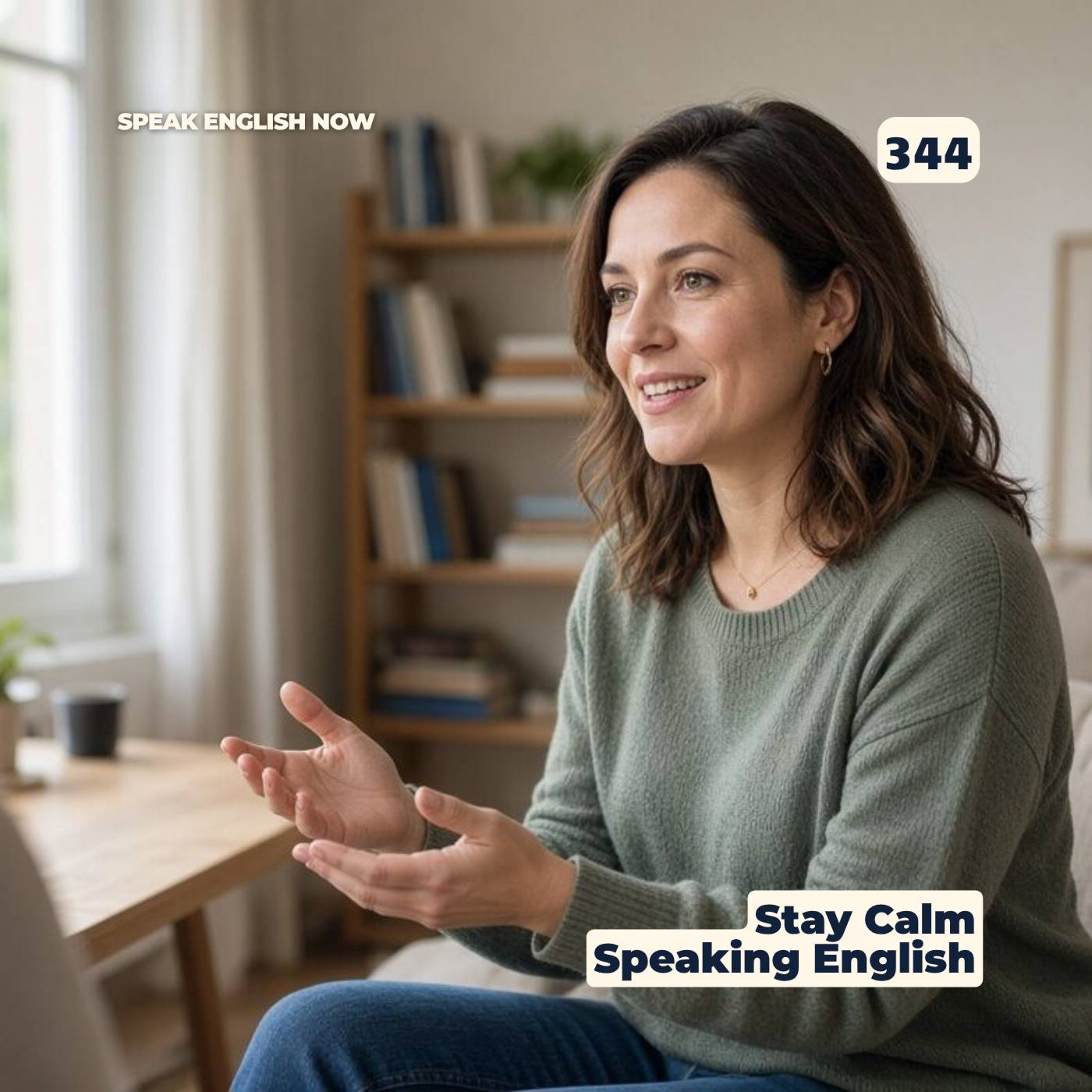 344 How to Stay Calm and Aware While Speaking English episode artwork