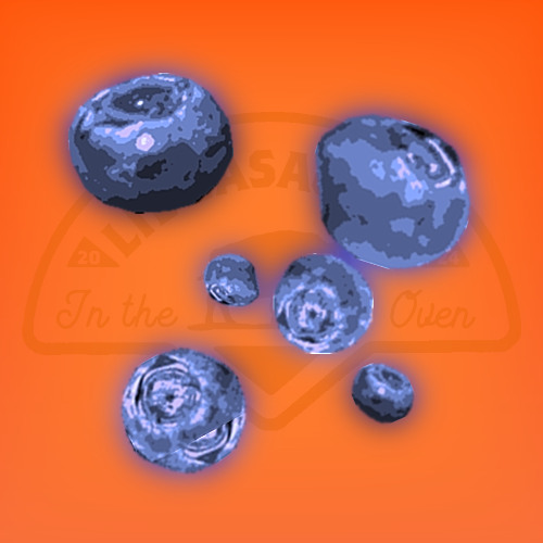 Blueberries With The Orange Juice