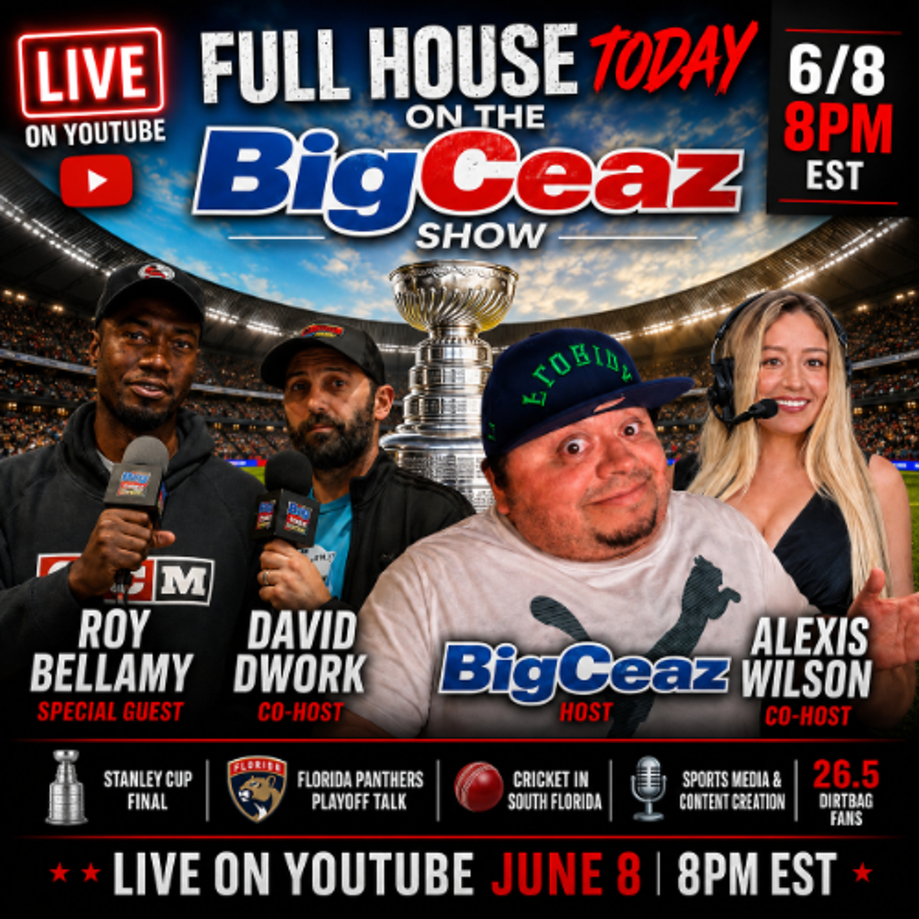 NBA Finals, Stanley Cup Final, Dylan Larkin Rumors & Cricket Rising in America | Roy, David & Alexis episode artwork